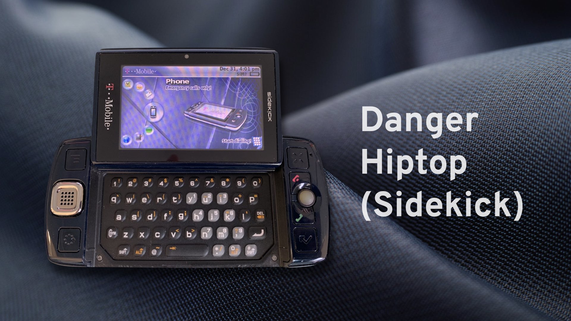 A Danger Hiptop device sitting on a table