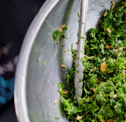 Stock photo of a typical kale salad
