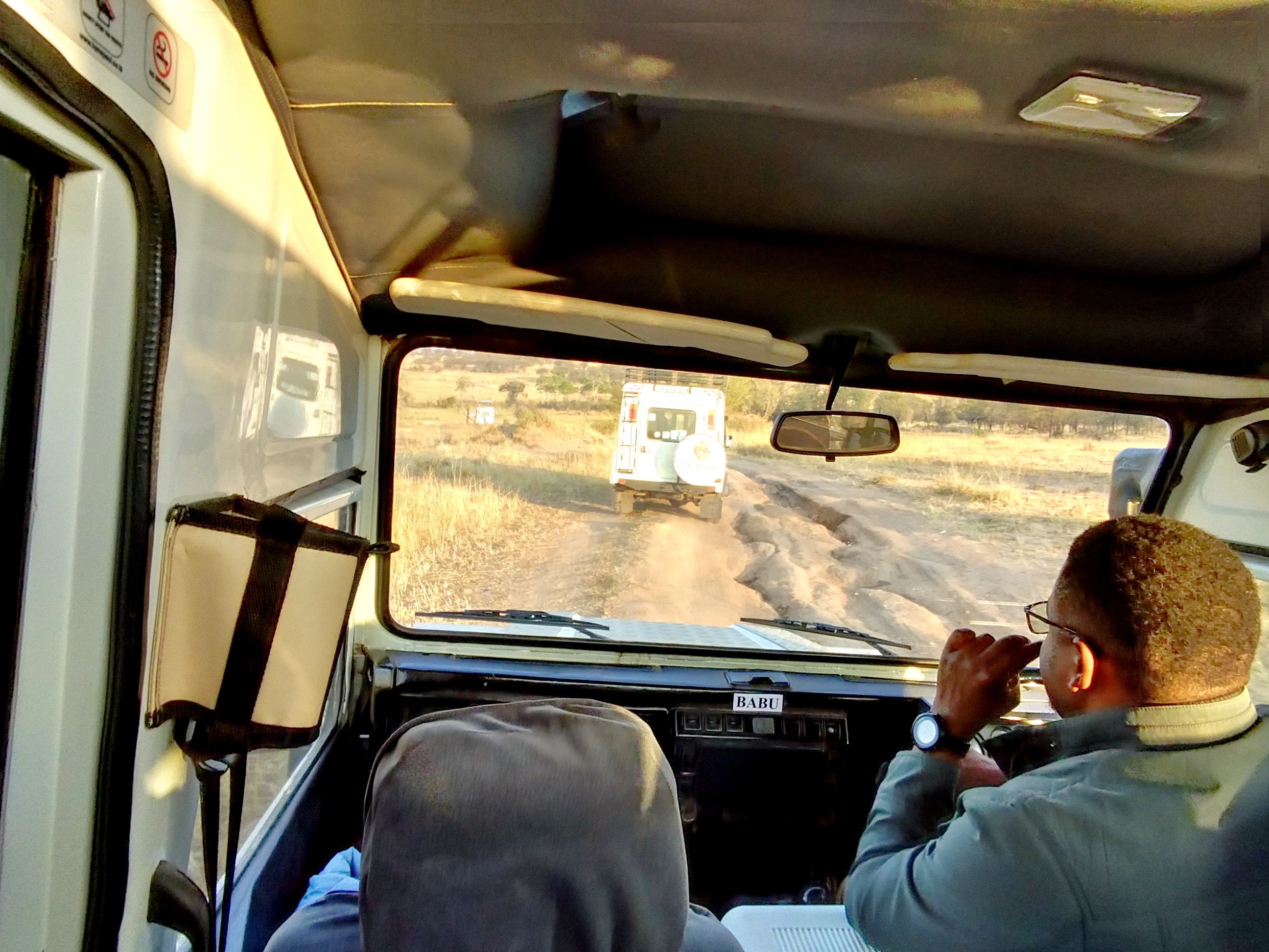 Rough roads in Tanzania, from inside the car